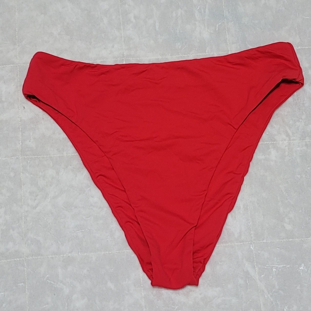 NWOT Red Orange Cheeky Bikini Bottoms